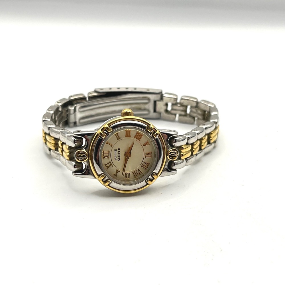 Anne Klein II Vintage Two Tone Ladies Watch 10/1956-57 Roman Numeral Dial